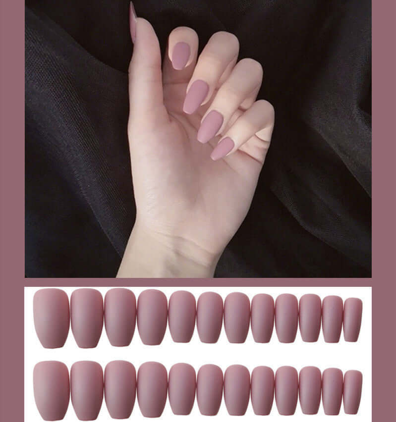 Frosted ballet fake nails - Mrgoluckynow Frosted ballet fake nails0Mrgoluckynow CJBJZJMJ00309 - Light pink