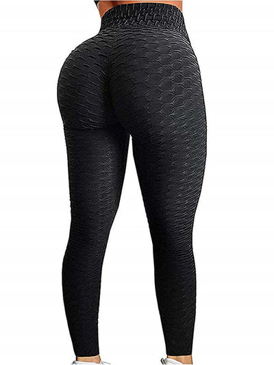 Leggings Women Gym High Waist Push Up Yoga Pants Jacquard Fitness Legging Running Trousers Woman Tight Sport Pants - Mrgoluckynow Leggings Women Gym High Waist Push Up Yoga Pants Jacquard Fitness Legging Running Trousers Woman Tight Sport Pants0Mrgoluckynow CJNSXZJS00692 - Black - L