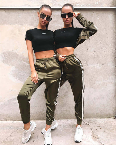 Running Gym Sport High Waist Jogging Pants - Mrgoluckynow Running Gym Sport High Waist Jogging Pants0Mrgoluckynow CJNSXZDD00661 - Army Green - L