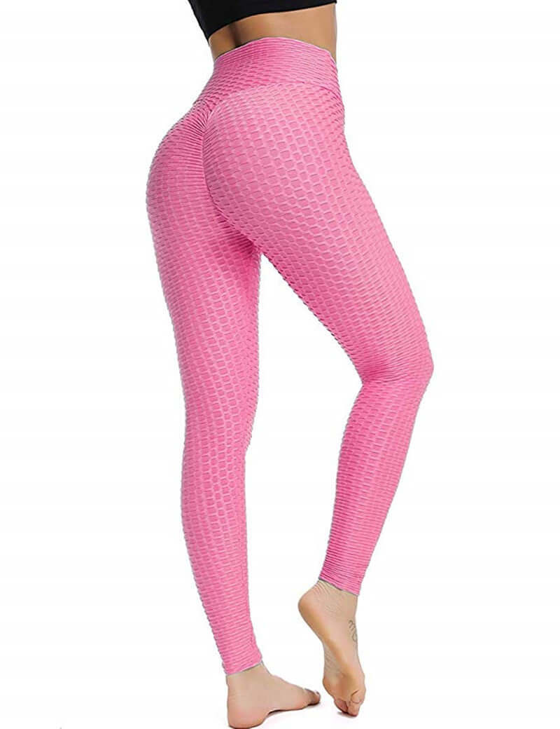 Leggings Women Gym High Waist Push Up Yoga Pants Jacquard Fitness Legging Running Trousers Woman Tight Sport Pants - Mrgoluckynow Leggings Women Gym High Waist Push Up Yoga Pants Jacquard Fitness Legging Running Trousers Woman Tight Sport Pants0Mrgoluckynow CJNSXZJS00692 - Pink - L