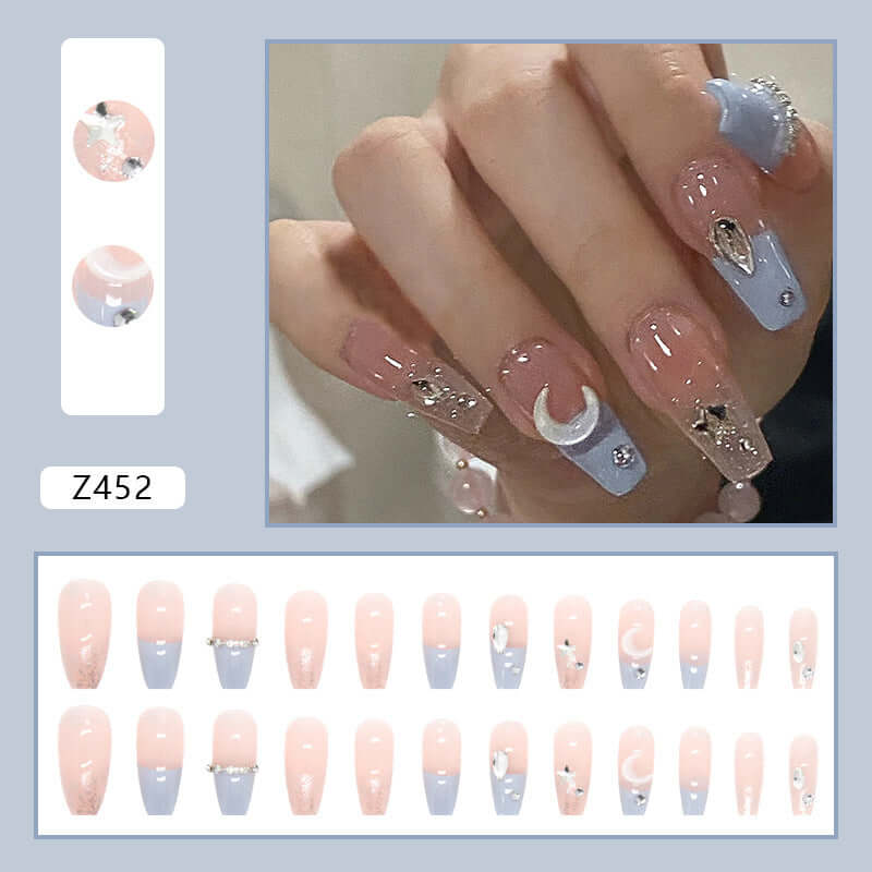 Fake Nails Stars And Moon - Mrgoluckynow Fake Nails Stars And Moon0Mrgoluckynow CJYD207145701AZ