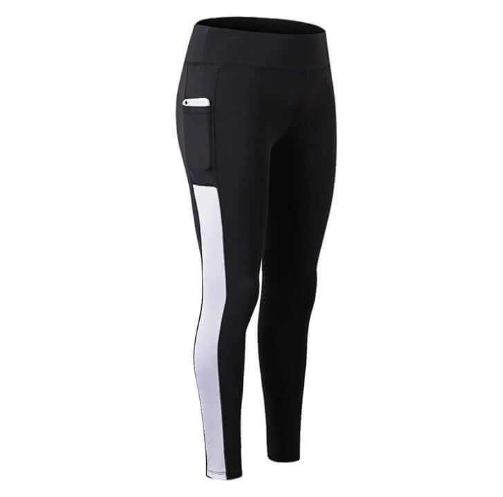 Women Yoga Pant With Pocket Tights Energy Seamless Sports Pants For Women High Waist Sport Leggings Fitness Running Pants Women - Mrgoluckynow Women Yoga Pant With Pocket Tights Energy Seamless Sports Pants For Women High Waist Sport Leggings Fitness Running Pants Women0Mrgoluckynow CJNSXZDD00152 - Black and white - L