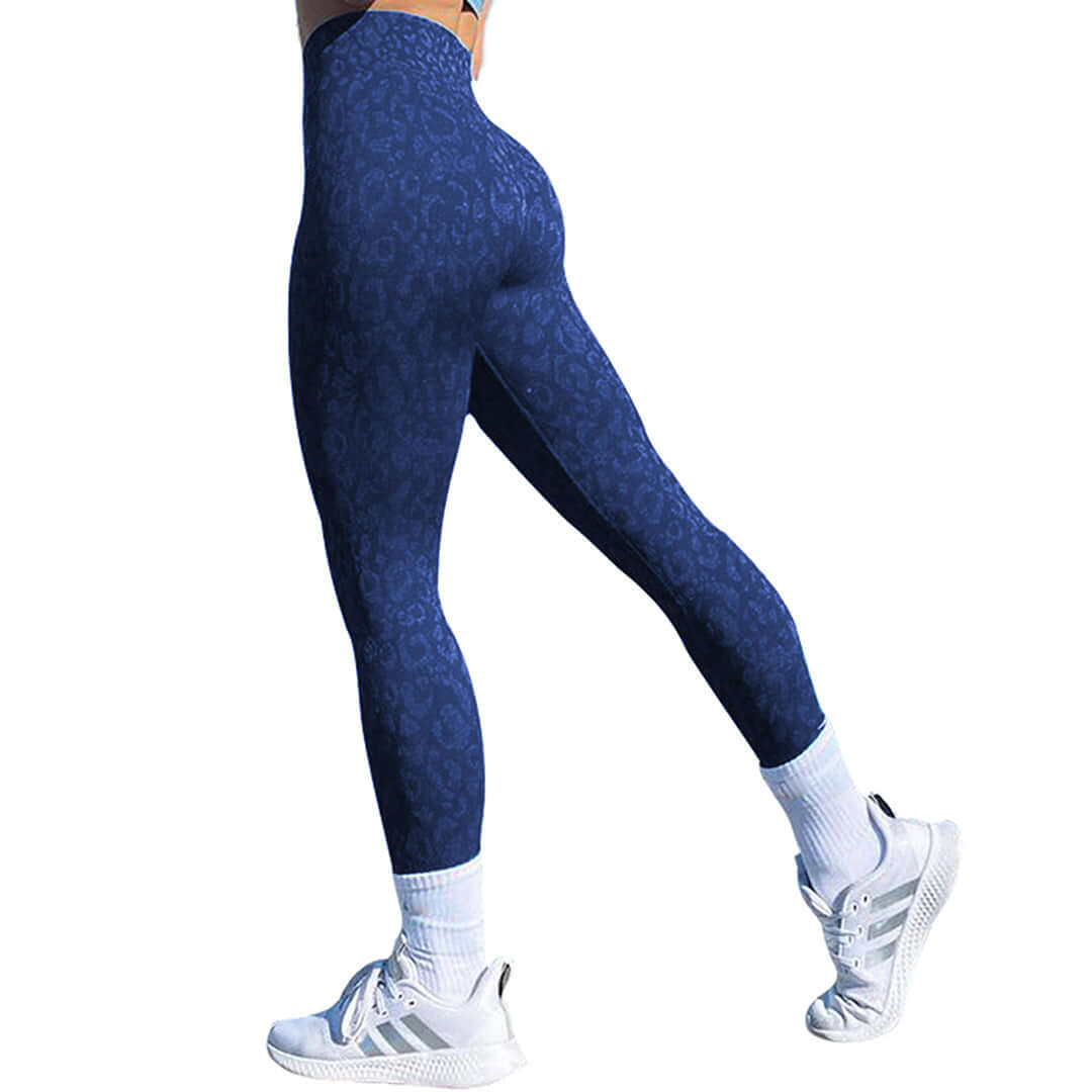 Butt Leggings For Women Push Up Booty Legging Workout Gym Tights Fitness Yoga Pants - Mrgoluckynow Butt Leggings For Women Push Up Booty Legging Workout Gym Tights Fitness Yoga Pants0Mrgoluckynow CJDD1672430 - Dark blue leopard print - L