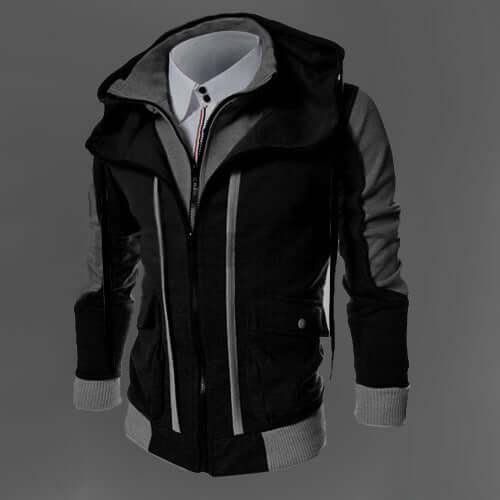 Casual Men Jackets Coats - Mrgoluckynow Casual Men Jackets Coats0Mrgoluckynow CJNSWTXZ02495 - Black - 3XL