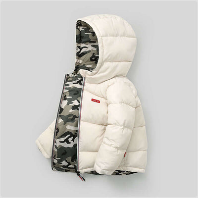 Middle And Small Children Wear Double - sided Padded Winter Jackets - Mrgoluckynow Middle And Small Children Wear Double - sided Padded Winter Jackets0Mrgoluckynow CJWJNHNT05112 - White - 100cm