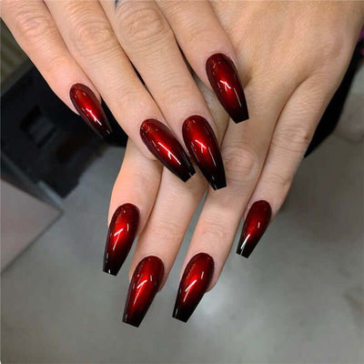 Red And Black Gradient Long Ballet Wear Nails Finished Fake Nails Nail Patch - Mrgoluckynow Red And Black Gradient Long Ballet Wear Nails Finished Fake Nails Nail Patch0Mrgoluckynow CJZJ112334401AZ