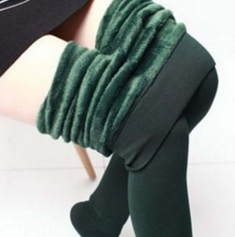 Fleece Leggings Winter Warm Thick High Stretch Plus Velvet Skinny Fitness Woman Pants Suitable Weight 45 - 75kg - Mrgoluckynow Fleece Leggings Winter Warm Thick High Stretch Plus Velvet Skinny Fitness Woman Pants Suitable Weight 45 - 75kg0Mrgoluckynow CJNSXZDD01331 - Dark green - 200g