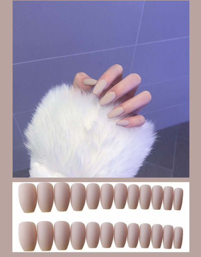 Frosted ballet fake nails - Mrgoluckynow Frosted ballet fake nails0Mrgoluckynow CJBJZJMJ00309 - Khaki