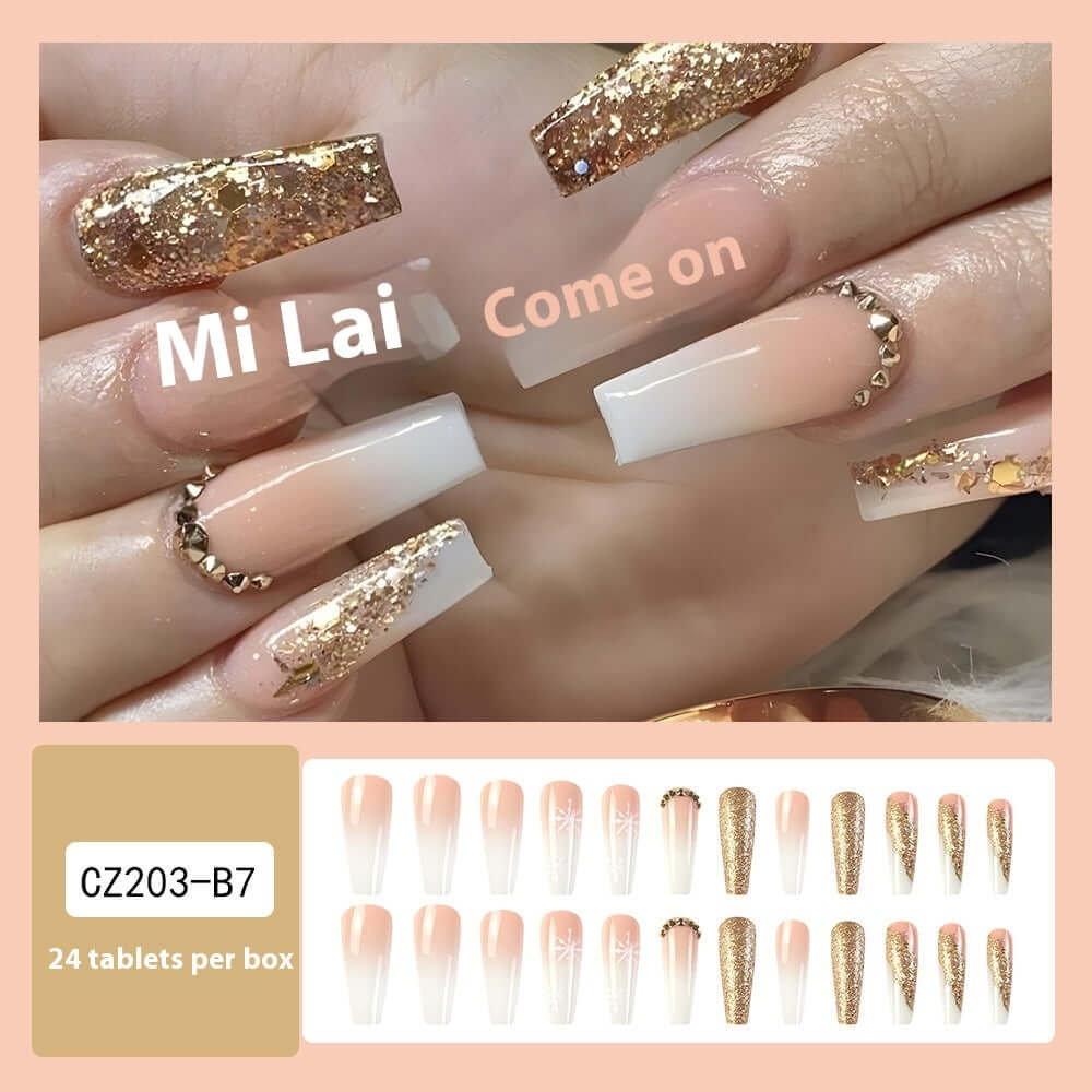 Christmas Wear Fake Nails Nail Sticker - Mrgoluckynow Christmas Wear Fake Nails Nail Sticker0Mrgoluckynow CJYD224698718RI