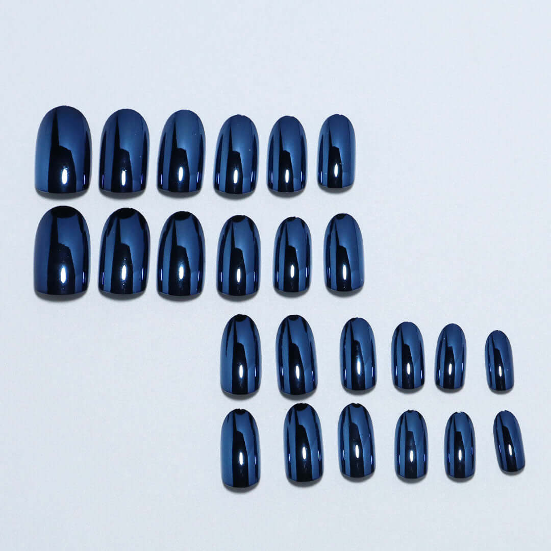 Electroplating Fake Nails Blue Wearable Removable - Mrgoluckynow Electroplating Fake Nails Blue Wearable Removable0Mrgoluckynow CJYD209375601AZ