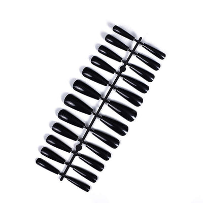 24 trapezoidal long false ballet nails - Mrgoluckynow 24 trapezoidal long false ballet nails0Mrgoluckynow CJBJZJZJ00651 - Black - 10set