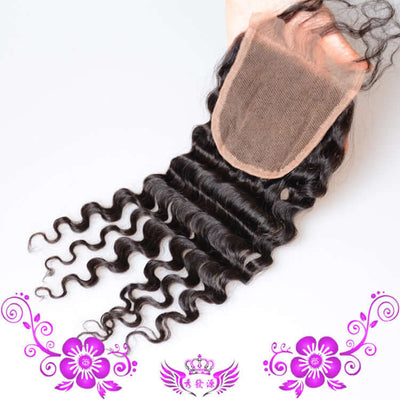 Live - action Wigs Hand - woven Human Hair Block Deep Wave Closure Full Lace Wig - Mrgoluckynow Live - action Wigs Hand - woven Human Hair Block Deep Wave Closure Full Lace Wig0Mrgoluckynow CJBJFSRT00027 - 10inch