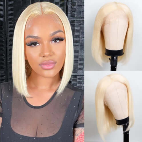 613 Blonde Bob Wig Short Straight Human Hair Wigs For Women - Mrgoluckynow 613 Blonde Bob Wig Short Straight Human Hair Wigs For Women0Mrgoluckynow CJCO162581101AZ