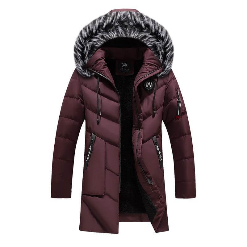 Omi Men's Winter Jackets - Mrgoluckynow Omi Men's Winter Jackets0Mrgoluckynow CJNSWTYR00205 - Red - L