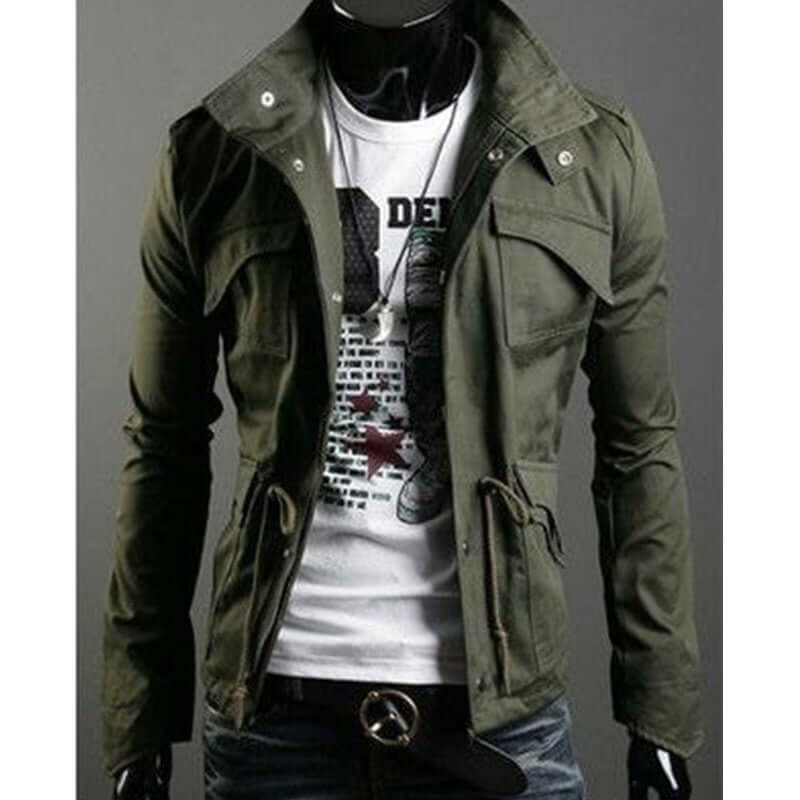 Military Style Winter Jackets - Mrgoluckynow Military Style Winter Jackets0Mrgoluckynow CJNSWTWY00028 - Green - L