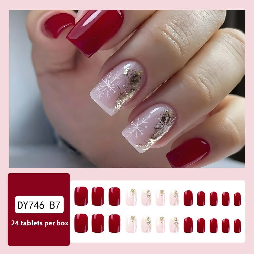 Christmas Wear Fake Nails Nail Sticker - Mrgoluckynow Christmas Wear Fake Nails Nail Sticker0Mrgoluckynow CJYD224698702BY