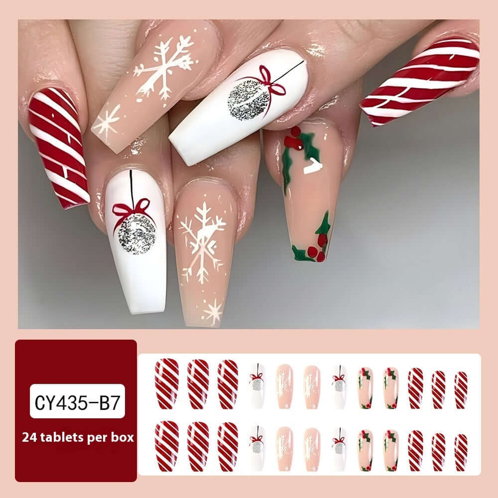 Christmas Wear Fake Nails Nail Sticker - Mrgoluckynow Christmas Wear Fake Nails Nail Sticker0Mrgoluckynow CJYD224698724XC