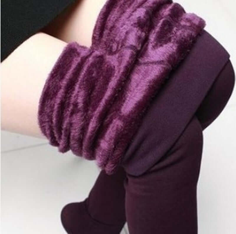 Fleece Leggings Winter Warm Thick High Stretch Plus Velvet Skinny Fitness Woman Pants Suitable Weight 45 - 75kg - Mrgoluckynow Fleece Leggings Winter Warm Thick High Stretch Plus Velvet Skinny Fitness Woman Pants Suitable Weight 45 - 75kg0Mrgoluckynow CJNSXZDD01331 - Purple - 200g