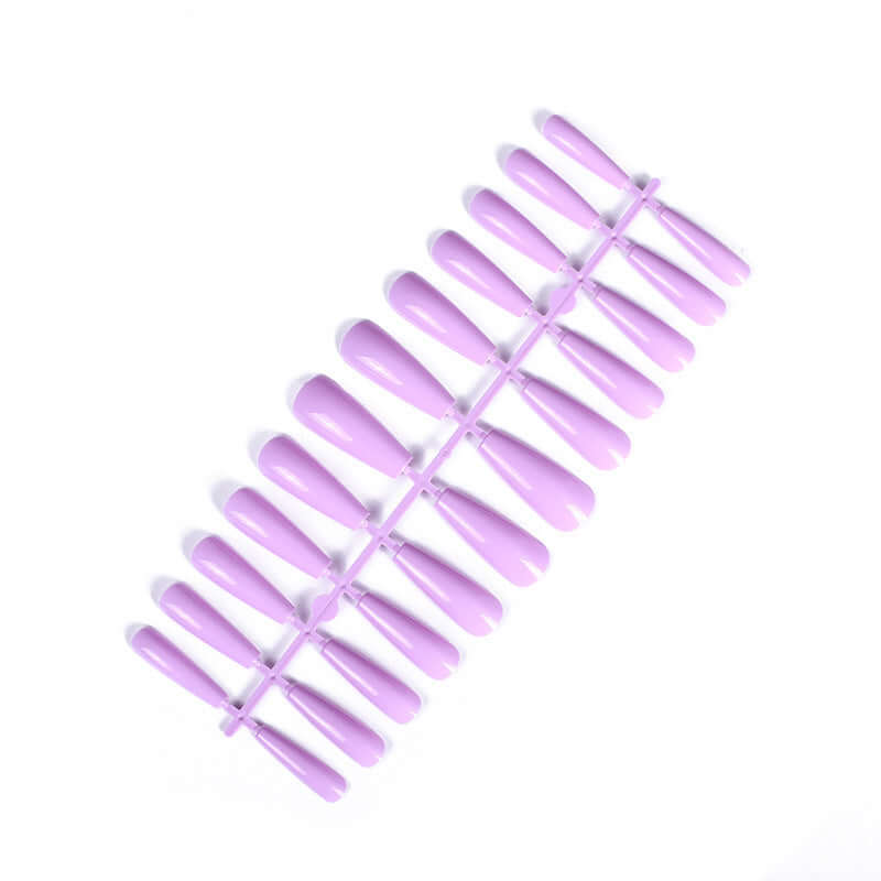 24 trapezoidal long false ballet nails - Mrgoluckynow 24 trapezoidal long false ballet nails0Mrgoluckynow CJBJZJZJ00651 - Pink purple - 10set