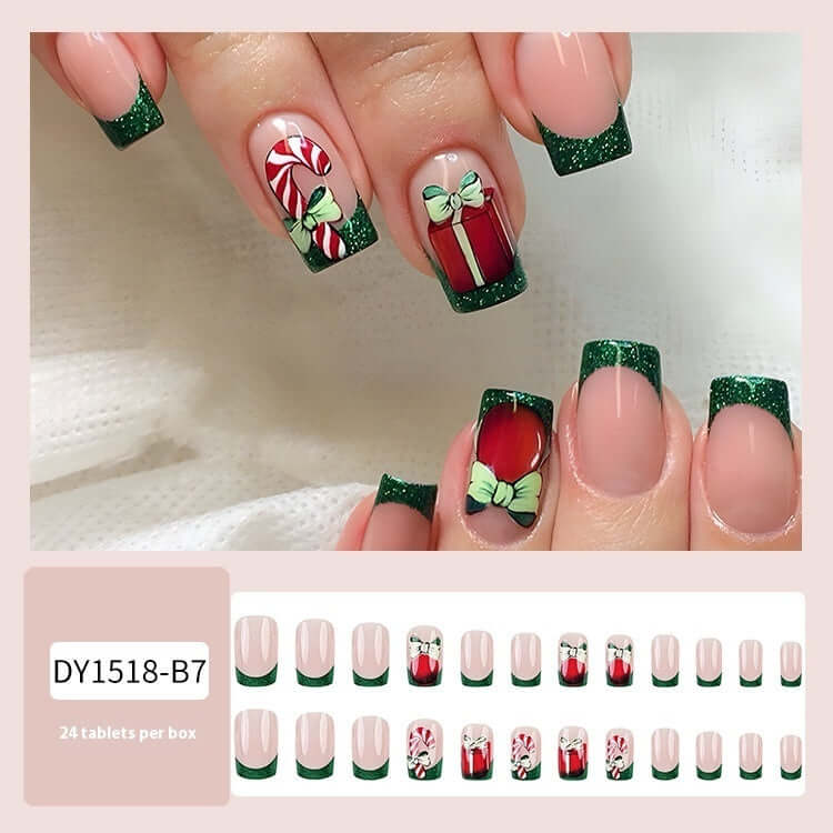 Christmas Wear Fake Nails Nail Sticker - Mrgoluckynow Christmas Wear Fake Nails Nail Sticker0Mrgoluckynow CJYD224698709IR