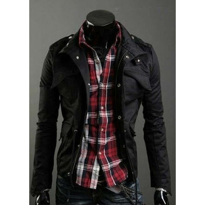 Military Style Winter Jackets - Mrgoluckynow Military Style Winter Jackets0Mrgoluckynow CJNSWTWY00028 - Black - L