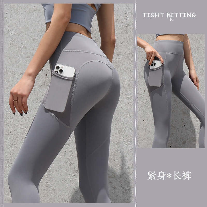 Gym Sport Seamless Leggings With Pockets Push Up High Waist Pants Women Fitness Running Yoga Pants Gym Sport Seamless Leggings - Mrgoluckynow Gym Sport Seamless Leggings With Pockets Push Up High Waist Pants Women Fitness Running Yoga Pants Gym Sport Seamless Leggings0Mrgoluckynow CJDD1672480 - Sea Rock Gray - L