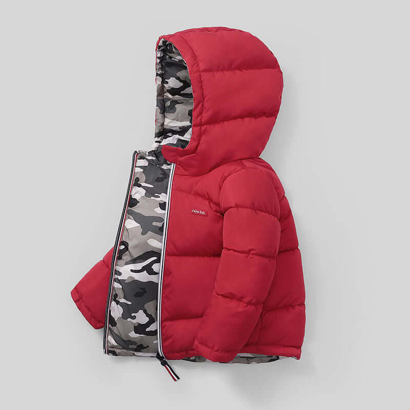 Middle And Small Children Wear Double - sided Padded Winter Jackets - Mrgoluckynow Middle And Small Children Wear Double - sided Padded Winter Jackets0Mrgoluckynow CJWJNHNT05112 - Red - 100cm