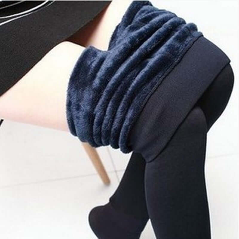 Fleece Leggings Winter Warm Thick High Stretch Plus Velvet Skinny Fitness Woman Pants Suitable Weight 45 - 75kg - Mrgoluckynow Fleece Leggings Winter Warm Thick High Stretch Plus Velvet Skinny Fitness Woman Pants Suitable Weight 45 - 75kg0Mrgoluckynow CJNSXZDD01331 - Black with feet - 200g