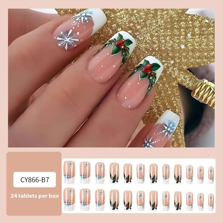 Christmas Wear Fake Nails Nail Sticker - Mrgoluckynow Christmas Wear Fake Nails Nail Sticker0Mrgoluckynow CJYD224698711KP