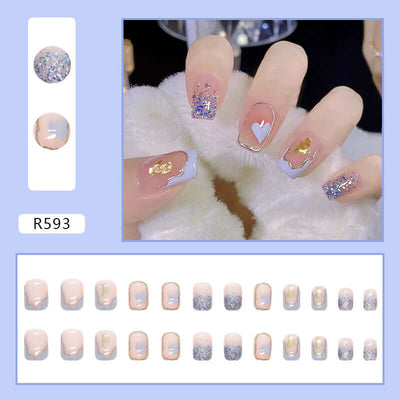 Nude Short Square Wear Fake Nails - Mrgoluckynow Nude Short Square Wear Fake Nails0Mrgoluckynow CJYD176604901AZ