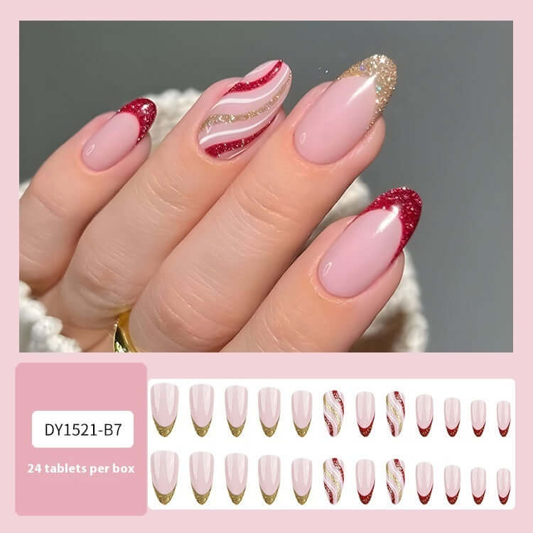 Christmas Wear Fake Nails Nail Sticker - Mrgoluckynow Christmas Wear Fake Nails Nail Sticker0Mrgoluckynow CJYD224698716PK