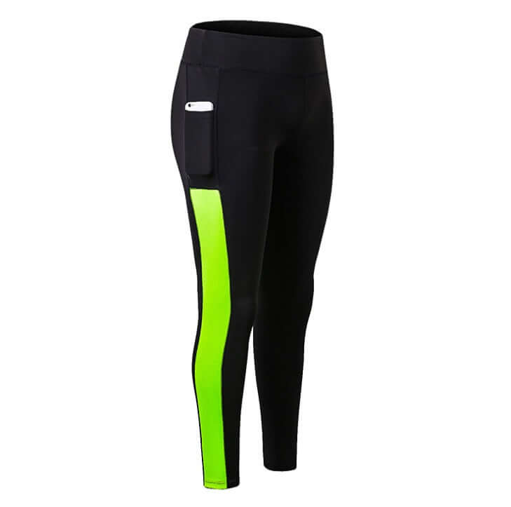 Women Yoga Pant With Pocket Tights Energy Seamless Sports Pants For Women High Waist Sport Leggings Fitness Running Pants Women - Mrgoluckynow Women Yoga Pant With Pocket Tights Energy Seamless Sports Pants For Women High Waist Sport Leggings Fitness Running Pants Women0Mrgoluckynow CJNSXZDD00152 - Black green - L