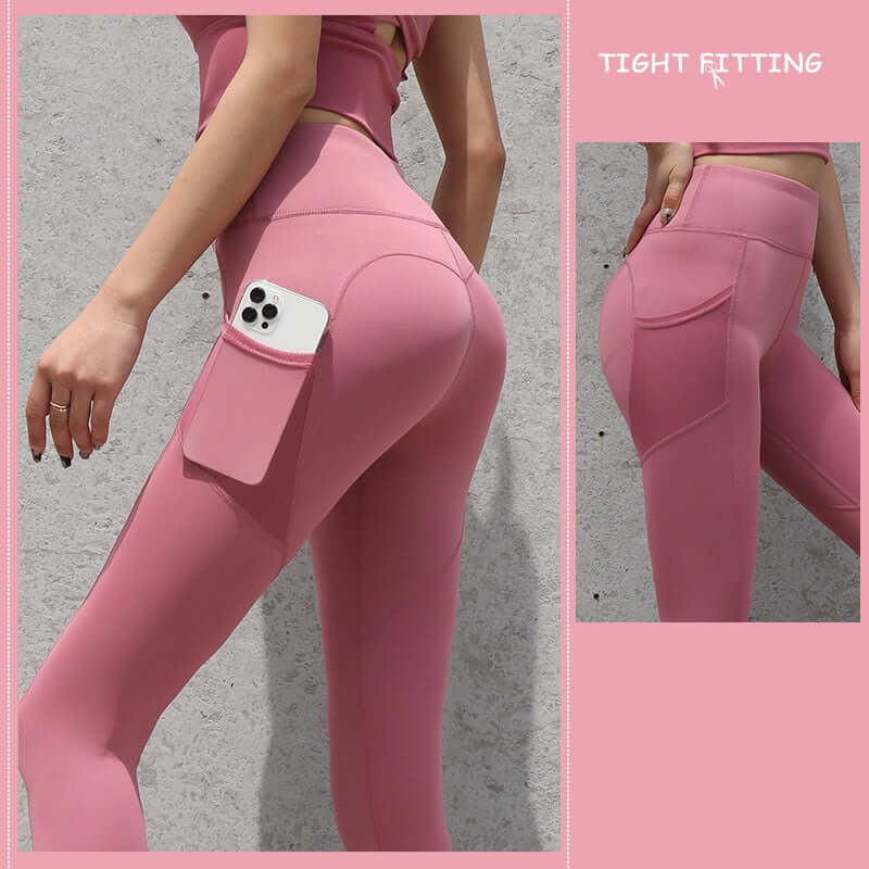 Gym Sport Seamless Leggings With Pockets Push Up High Waist Pants Women Fitness Running Yoga Pants Gym Sport Seamless Leggings - Mrgoluckynow Gym Sport Seamless Leggings With Pockets Push Up High Waist Pants Women Fitness Running Yoga Pants Gym Sport Seamless Leggings0Mrgoluckynow CJDD1672480 - Bean Paste Powder - L