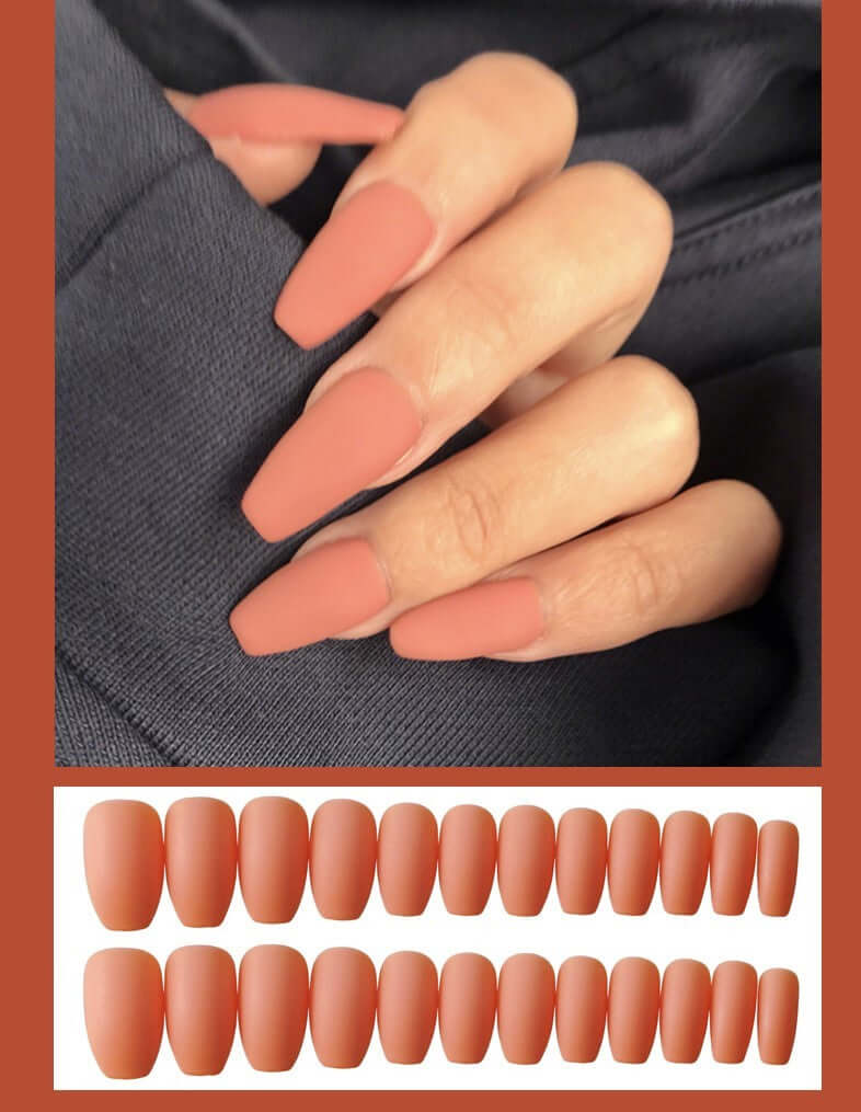 Frosted ballet fake nails - Mrgoluckynow Frosted ballet fake nails0Mrgoluckynow CJBJZJMJ00309 - Orange