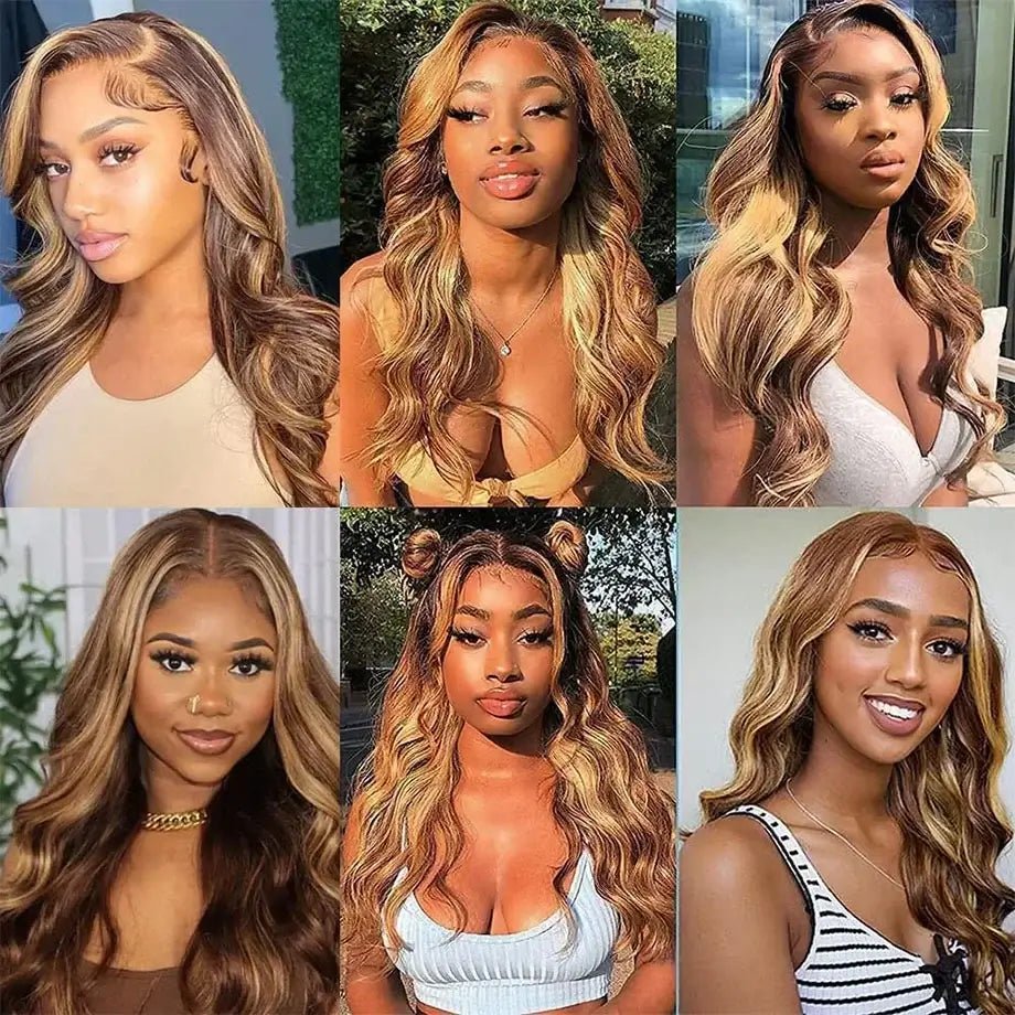 Highlight Colored Ombre Blonde Human Hair Body Wave Hd Lace Front Transparent wig Brazilian Remy13x4 13x6 Frontal Wigs For Women - Mrgoluckynow Highlight Colored Ombre Blonde Human Hair Body Wave Hd Lace Front Transparent wig Brazilian Remy13x4 13x6 Frontal Wigs For WomenMrgoluckynow 146:200744701#200 Density;200000703:201299545#38inches;200007763:201336106;200460262:200661231#13X6 Lace Wig