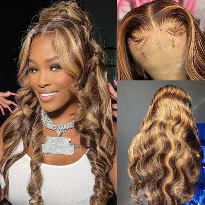 Highlight Colored Ombre Blonde Human Hair Body Wave Hd Lace Front Transparent wig Brazilian Remy13x4 13x6 Frontal Wigs For Women - Mrgoluckynow Highlight Colored Ombre Blonde Human Hair Body Wave Hd Lace Front Transparent wig Brazilian Remy13x4 13x6 Frontal Wigs For WomenMrgoluckynow 146:200744701#200 Density;200000703:201299545#38inches;200007763:201336106;200460262:200661231#13X6 Lace Wig