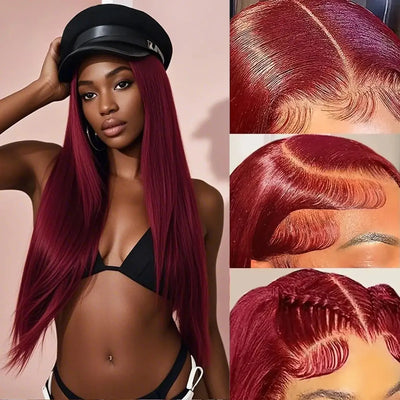 99J Burgundy 13x4 34Inch Red HD Transparent Straight Frontal Human Hair Wig 13x6 200Density HD Lace Frontal Wig For Women - Mrgoluckynow 99J Burgundy 13x4 34Inch Red HD Transparent Straight Frontal Human Hair Wig 13x6 200Density HD Lace Frontal Wig For WomenMrgoluckynow 146:20298875;200000703:200003630;200007763:201336100;200460262:200661229#13x4 HD Lace Wig