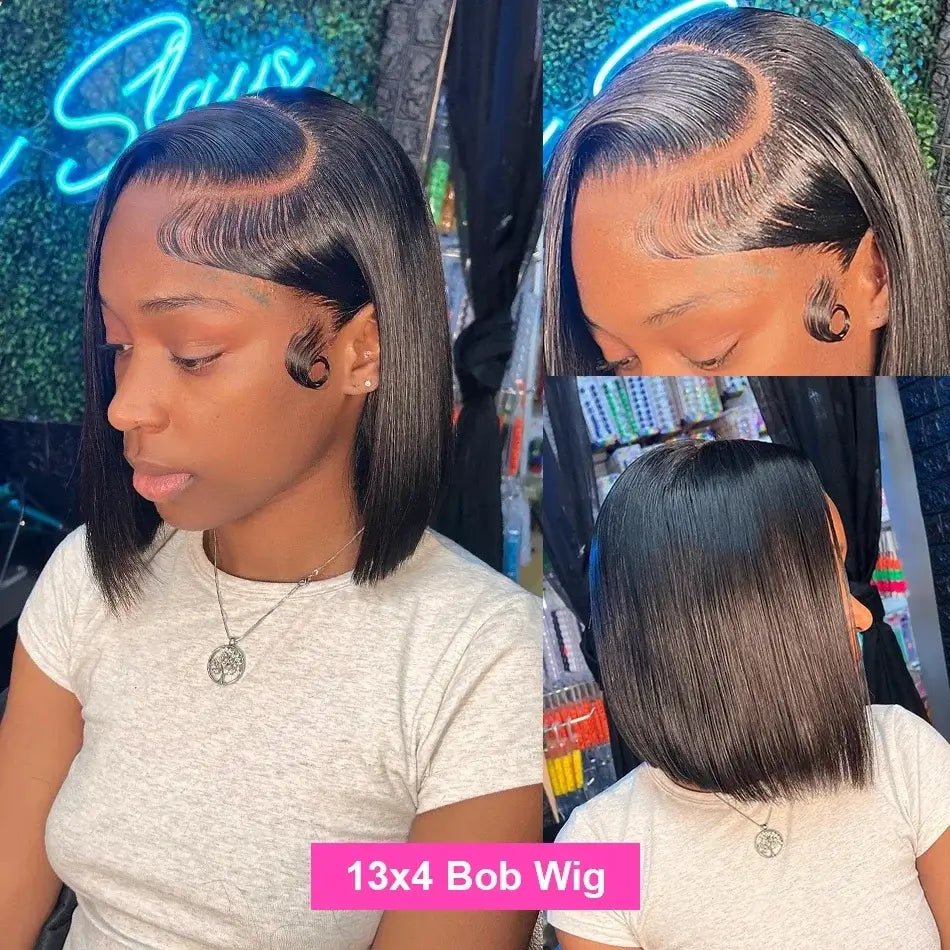 13x4 13x6 HD Bone Straight Lace Frontal Human Hair Brazilian 100% Short Bob Wig For Women 200% Straight Lace Front Bob Wigs - Mrgoluckynow 13x4 13x6 HD Bone Straight Lace Frontal Human Hair Brazilian 100% Short Bob Wig For Women 200% Straight Lace Front Bob WigsMrgoluckynow 146:200744701#200 Density;200000703:200003631;200007763:201336106;200460262:200661231#13x6 Lace Wig;234682774:7663837209