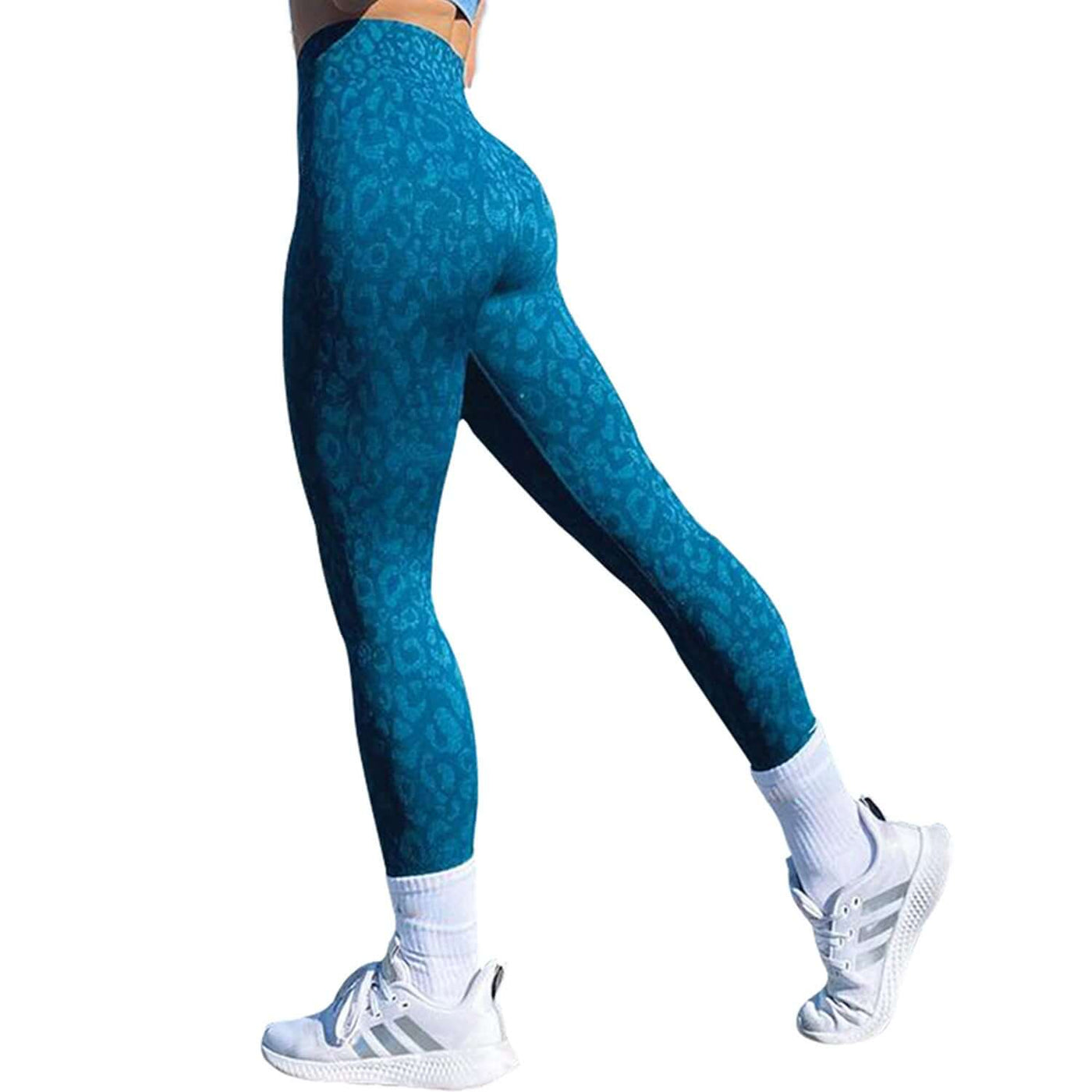 Butt Leggings For Women Push Up Booty Legging Workout Gym Tights Fitness Yoga Pants - Mrgoluckynow Butt Leggings For Women Push Up Booty Legging Workout Gym Tights Fitness Yoga Pants0Mrgoluckynow CJDD1672430 - Blue leopard print - L