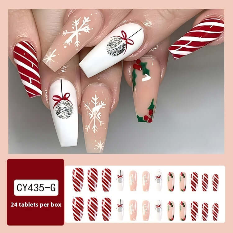 Christmas Wear Fake Nails Nail Sticker - Mrgoluckynow Christmas Wear Fake Nails Nail Sticker0Mrgoluckynow CJYD224698725YB