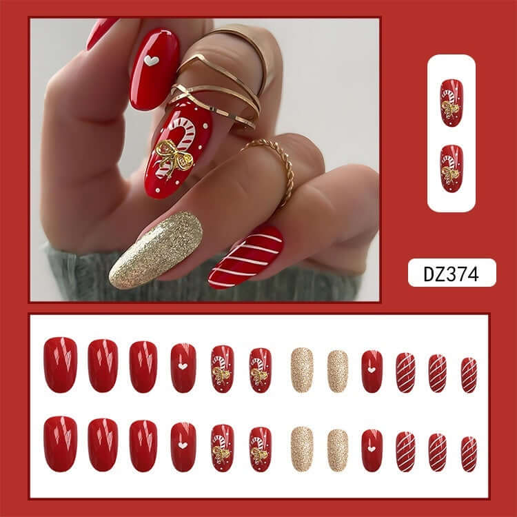 Christmas Wear Fake Nails Nail Sticker - Mrgoluckynow Christmas Wear Fake Nails Nail Sticker0Mrgoluckynow CJYD224698706FU