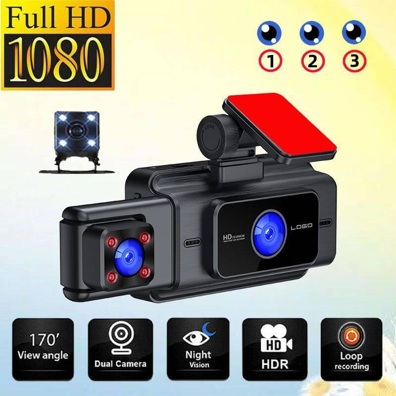 3 Lens Video Driving Recorder - Mrgoluckynow 3 Lens Video Driving Recorder0Mrgoluckynow CJHS200737401AZ