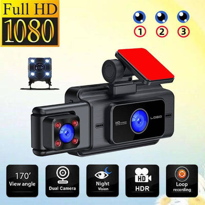 3 Lens Video Driving Recorder - Mrgoluckynow 3 Lens Video Driving Recorder0Mrgoluckynow CJHS200737401AZ