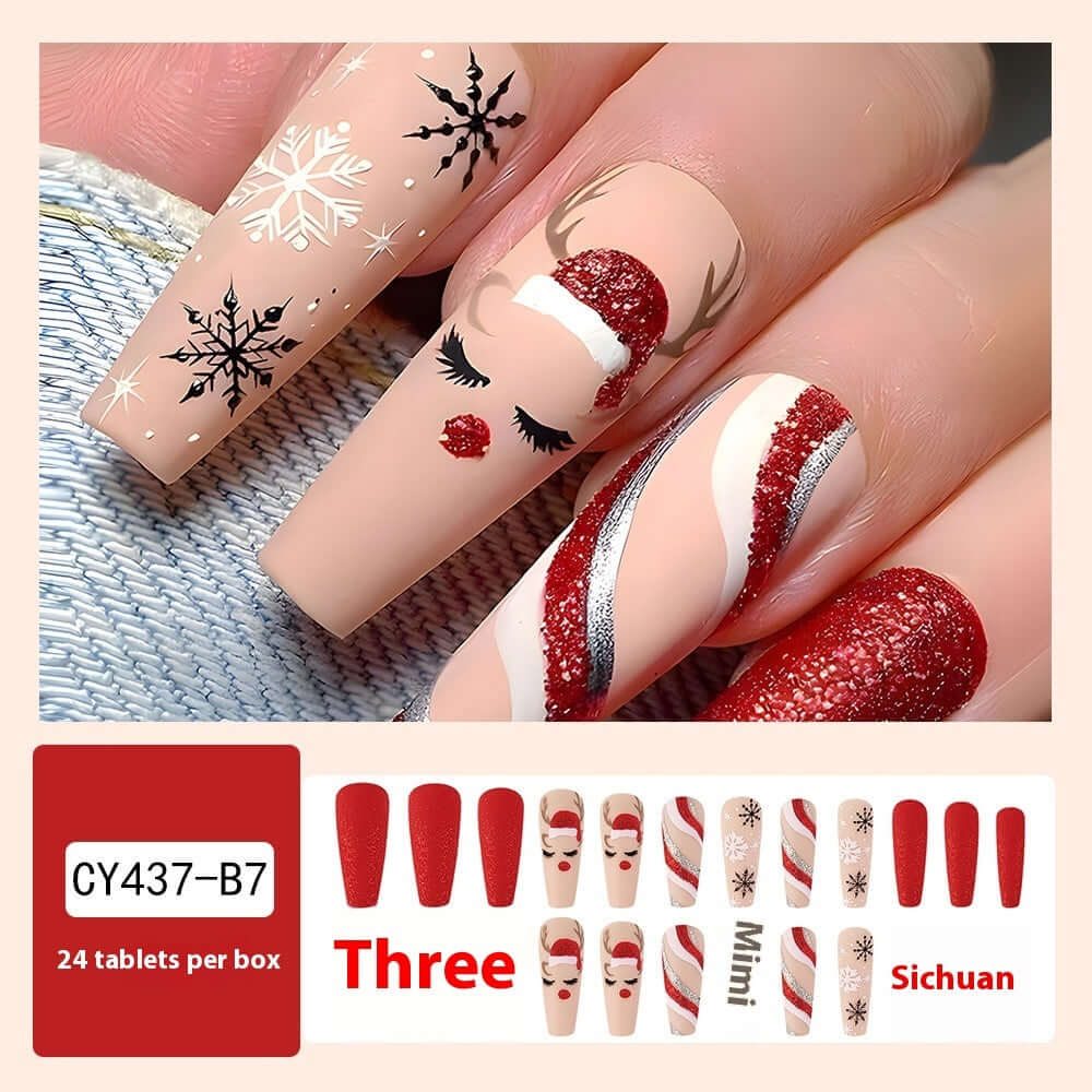 Christmas Wear Fake Nails Nail Sticker - Mrgoluckynow Christmas Wear Fake Nails Nail Sticker0Mrgoluckynow CJYD224698726ZA