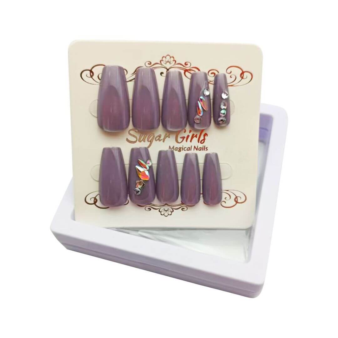 Diamond - set Nails Brownish - gray - Mrgoluckynow Diamond - set Nails Brownish - gray0Mrgoluckynow CJZJ222152701AZ